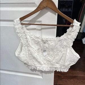 White Eyelet Women's Top